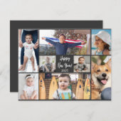 ハッピーニューイヤーモダン8写真 ノートカード (正面/裏面)