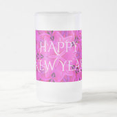 ハッピーニューイヤーリンガーフロステッドグラス フロストグラスビールジョッキ (中央)