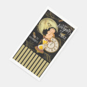 ハッピーニューイヤーヴィンテージルック紙ゲストタオル (コーナー)