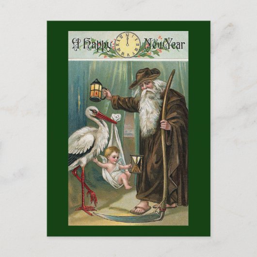 ハッピーニューイヤーヴィンテージ シーズンポストカード (正面)