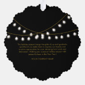 ハッピーニューイヤー企業のビジネスロゴ オーナメントカード (裏面)