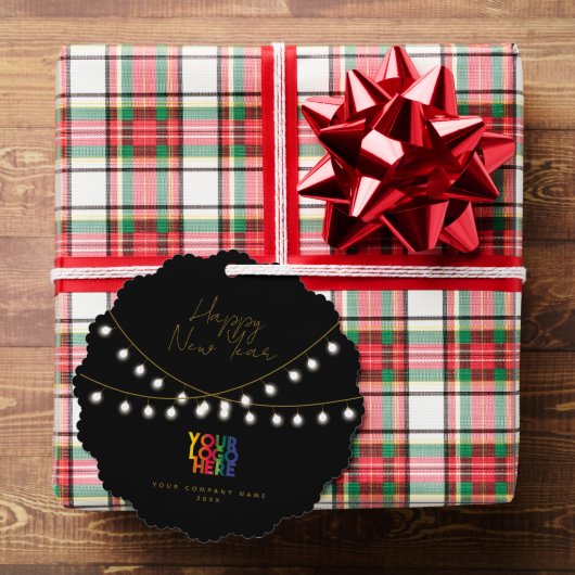 ハッピーニューイヤー企業のビジネスロゴ オーナメントカード (インサイチュ (ギフト))