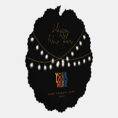 ハッピーニューイヤー企業のビジネスロゴ オーナメントカード (右)