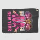 ハッピーニューイヤー前夜トランプ決議2025 ゴルフタオル (横)