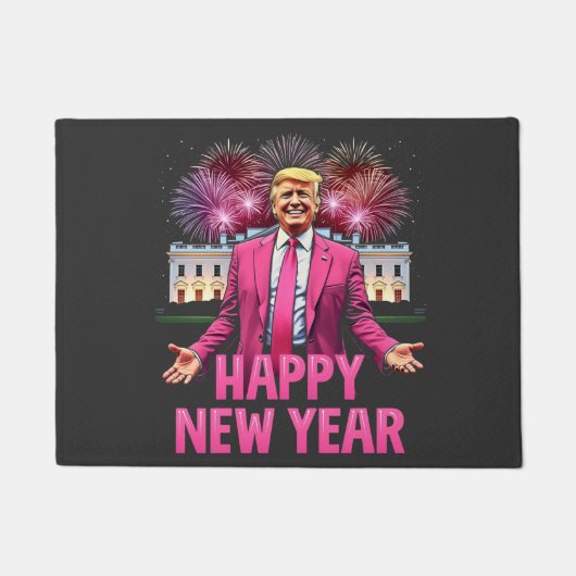 ハッピーニューイヤー前夜トランプ決議2025 ドアマット (正面)