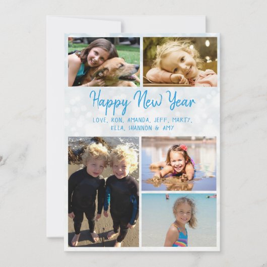 ハッピーニューイヤー大家族フォトカード シーズンカード (正面)