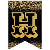 ハッピーニューイヤー大金ゴールド バンティングフラッグ (第2の旗)