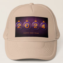ハッピーニューイヤー希望2024球体画像Khki-Cap