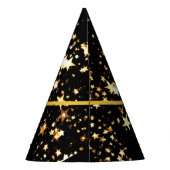 ハッピーニューイヤー応援ブラック&金ゴールドパーティーハット パーティーハット (裏面)