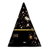 ハッピーニューイヤー応援ブラック&金ゴールドパーティーハット パーティーハット (右)