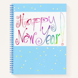 ハッピーニューイヤー手打ちスケッチスパイラル ノートブック