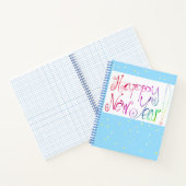 ハッピーニューイヤー手打ちスケッチスパイラル ノートブック (内部)