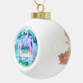 ハッピーニューイヤー抽象芸術アートファミリー セラミックボールオーナメント (右)