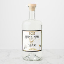 ハッピーニューイヤー時計、帽子、紙吹雪、カスタムチャンパ