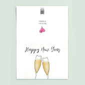 ハッピーニューイヤー書道シャンパン カード