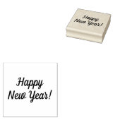 ハッピーニューイヤー木製ブロック取り付けゴムスタンプ ラバースタンプ (押印)