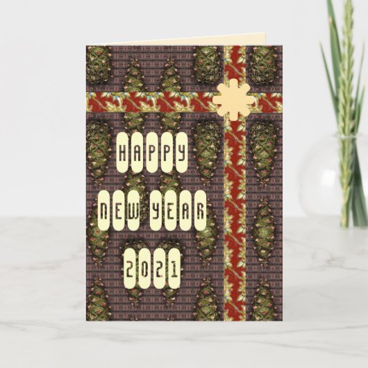 ハッピーニューイヤー松コーン挨拶 シーズンカード (正面)