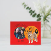 ハッピーニューイヤー柴犬カスタムパーソナライズP シーズンポストカード (スタンド正面)