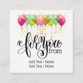 ハッピーニューイヤー格言シリーズ エンクロージャーカード (裏面)