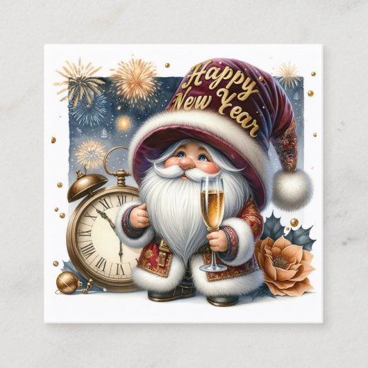 ハッピーニューイヤー格言シリーズ スクエア名刺 (正面)