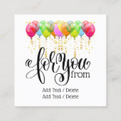 ハッピーニューイヤー格言シリーズ スクエア名刺 (裏面)