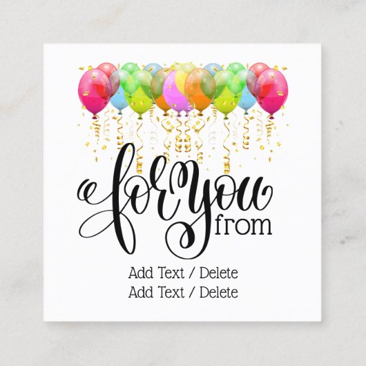 ハッピーニューイヤー格言シリーズ スクエア名刺 (裏面)