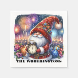 ハッピーニューイヤー格言ナプキンズ スタンダードカクテルナプキン