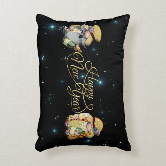 ハッピーニューイヤー格言装飾用クッション アクセントクッション (正面(垂直))