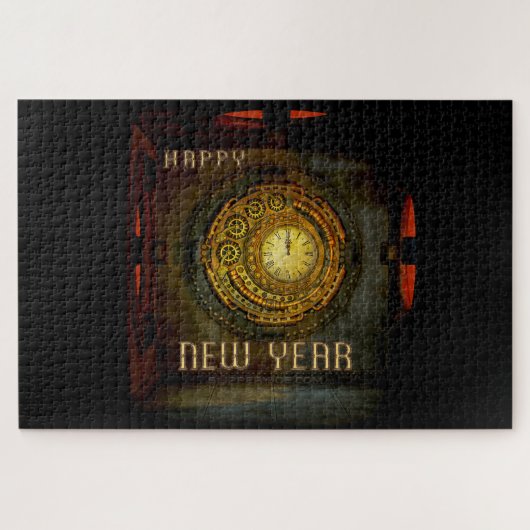 ハッピーニューイヤー滑りやすいジョーのゲイプライドギフトLGBTQ ジグソーパズル (横)