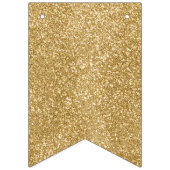 ハッピーニューイヤー白黒&金ゴールドグリッター バンティングフラッグ (第1の旗)