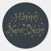 ハッピーニューイヤー祝イベント ラウンドシール (正面)