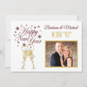 ハッピーニューイヤー私たちはYes発表カード 招待状 (正面)