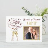 ハッピーニューイヤー私たちはYes発表カード 招待状 (スタンド正面)