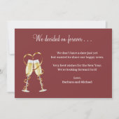 ハッピーニューイヤー私たちはYes発表カード 招待状 (裏面)