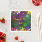 ハッピーニューイヤー紙吹雪スターカクテルナプキン スタンダードカクテルナプキン (インサイチュ)