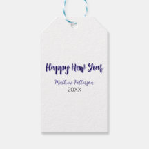 ハッピーニューイヤー紫ブラックの追加の名前の年のシンプル