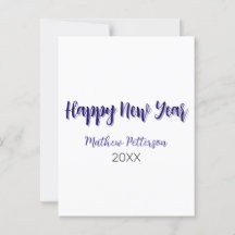 ハッピーニューイヤー紫ブラックの追加の名前の年のシンプル