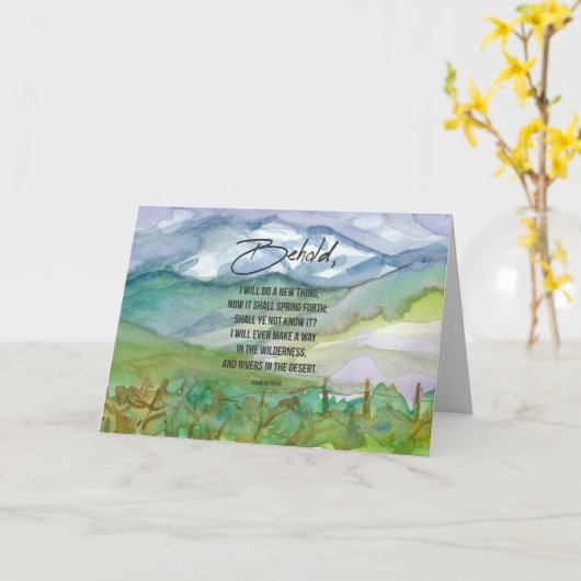 ハッピーニューイヤー聖なる書物、 経典イザヤ・バイブル・バース カード (黄色い花)