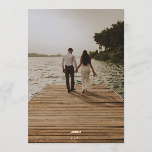 ハッピーニューイヤー脚本文字ホワイトレタリング シーズンカード (裏面)