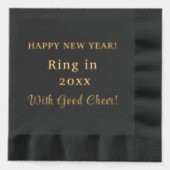 ハッピーニューイヤー良い応援年 箔ナプキン (正面)