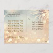 ハッピーニューイヤー花火クリスマス2サイドデザイン シーズンポストカード (裏面)