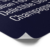 ハッピーニューイヤー花火シャンパンお祝いメニュー ポスター (角)