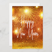 ハッピーニューイヤー花火ホリデーカード シーズンカード (正面/裏面)
