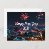 ハッピーニューイヤー花火|過去記事 ポストカード (正面/裏面)