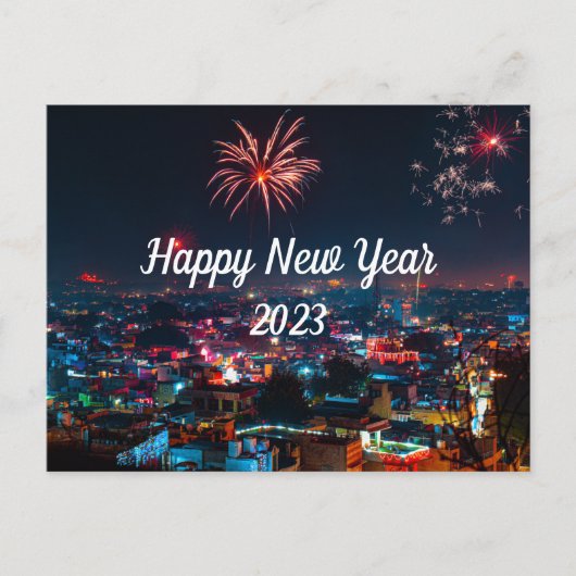 ハッピーニューイヤー花火|過去記事 ポストカード (正面)