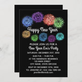 ハッピーニューイヤー花火#1-2招待状カード セーブザデート (正面/裏面)