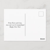 ハッピーニューイヤー花火byエッフェルタワーパリ ポストカード (裏面)