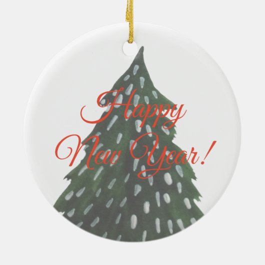 ハッピーニューイヤー装飾オーナメント セラミックオーナメント (裏面)