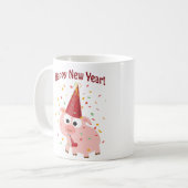 ハッピーニューイヤー豚 コーヒーマグカップ (正面左)