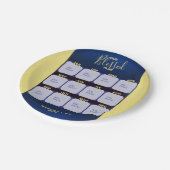 ハッピーニューイヤー賛美フォトホリデー ペーパープレート (アングル)